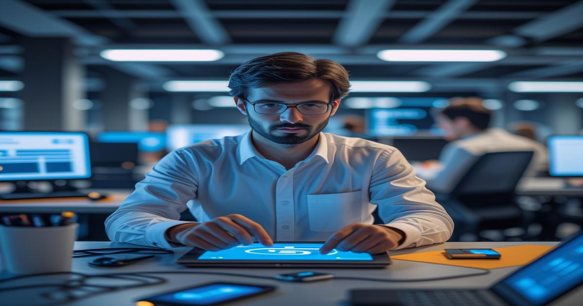 AI-generated image to illustrate the content of Future Stacked.