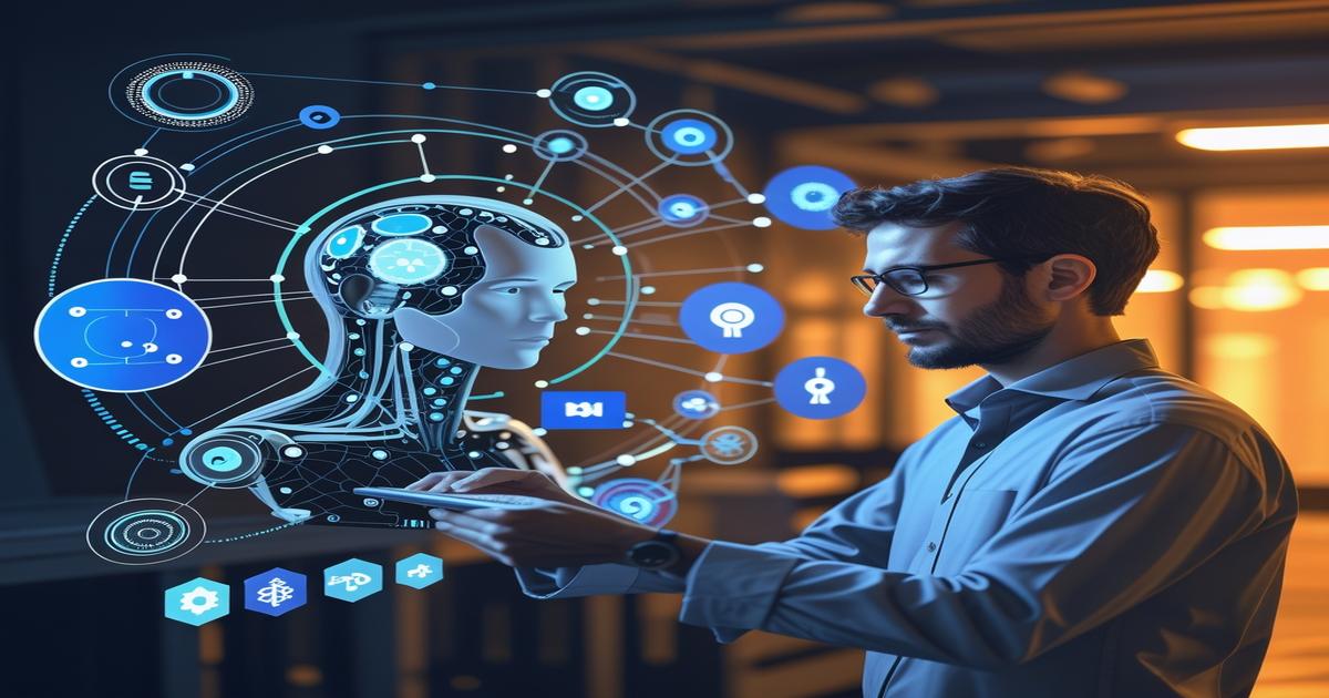 AI-generated image to illustrate the content of Future Stacked.