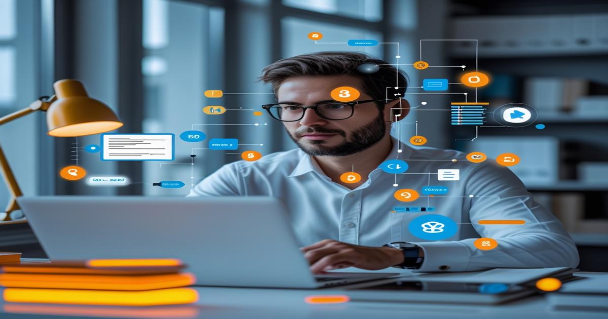 AI-generated image to illustrate the content of Future Stacked.