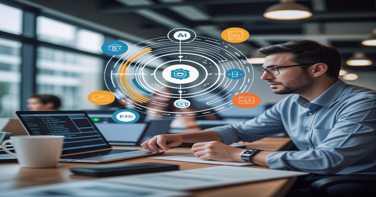 AI-generated image to illustrate the content of Future Stacked.