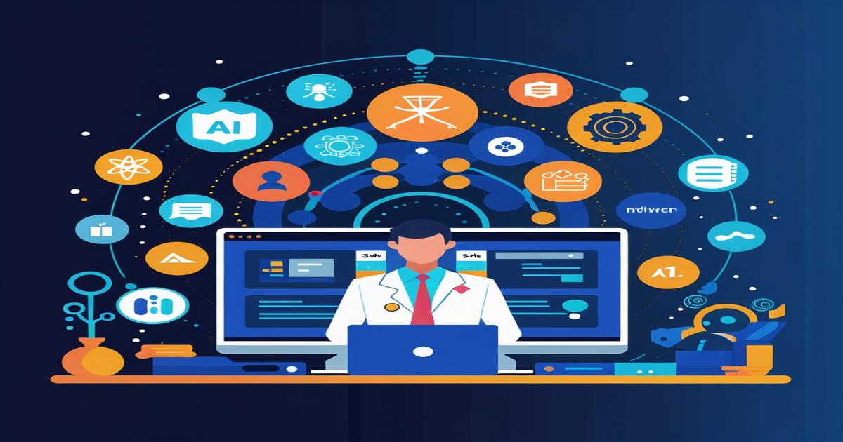 AI-generated image to illustrate the content of Future Stacked.