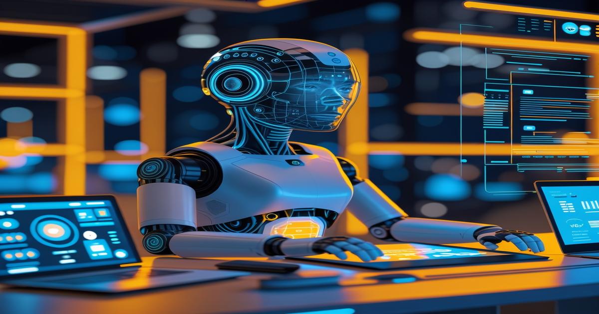 AI-generated image to illustrate the content of Future Stacked.