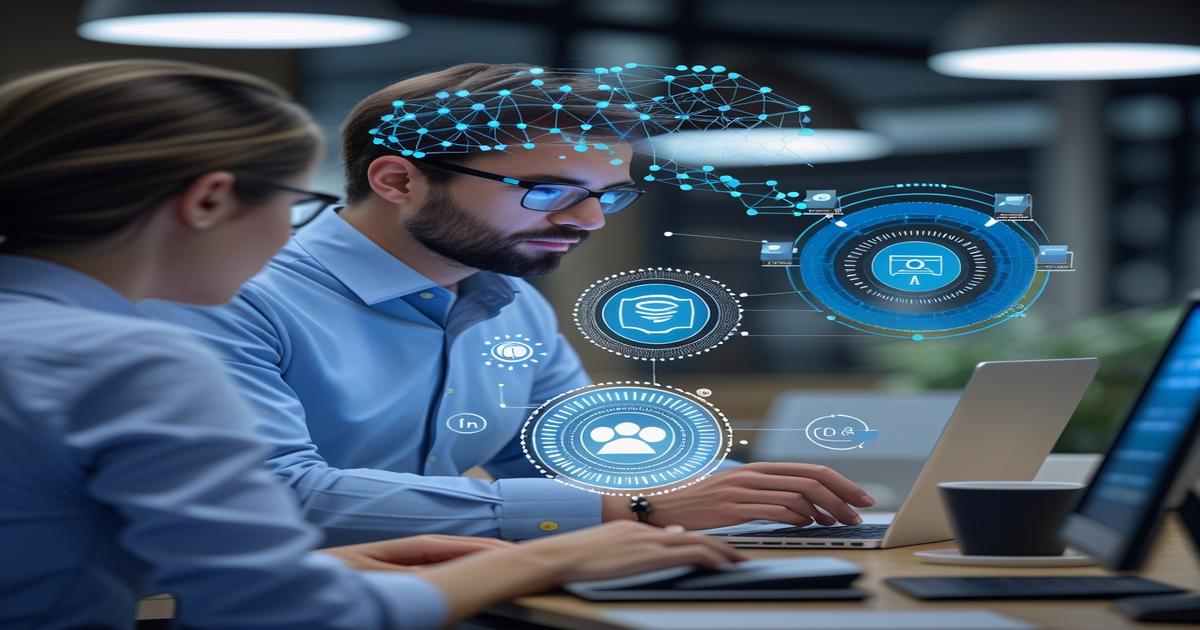 AI-generated image to illustrate the content of Future Stacked.