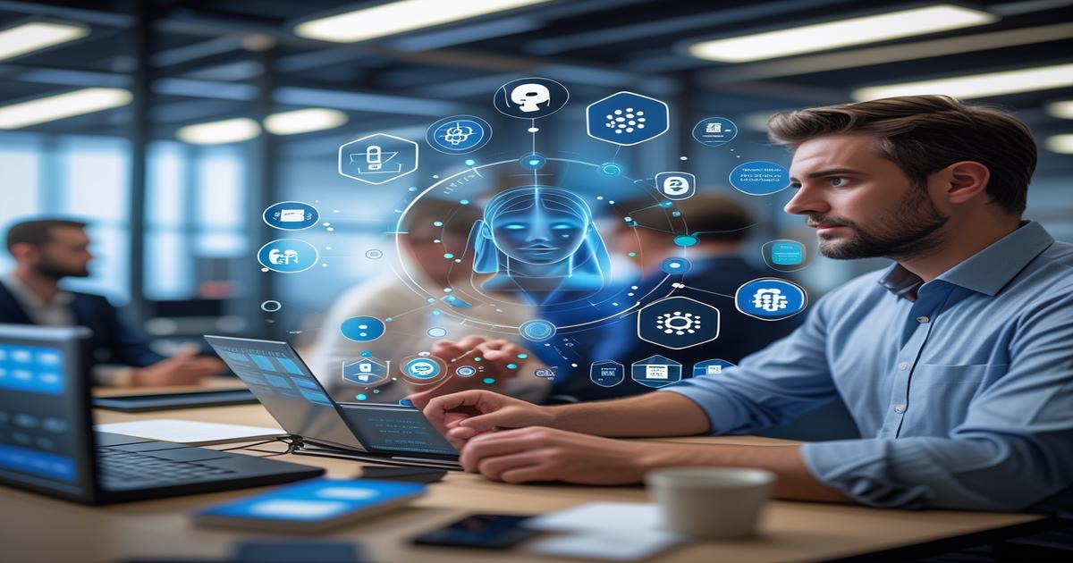 AI-generated image to illustrate the content of Future Stacked.