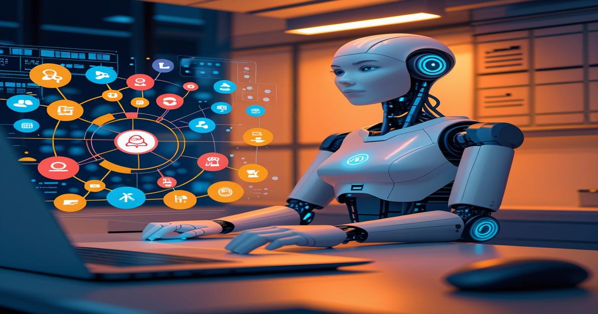 AI-generated image to illustrate the content of Future Stacked.