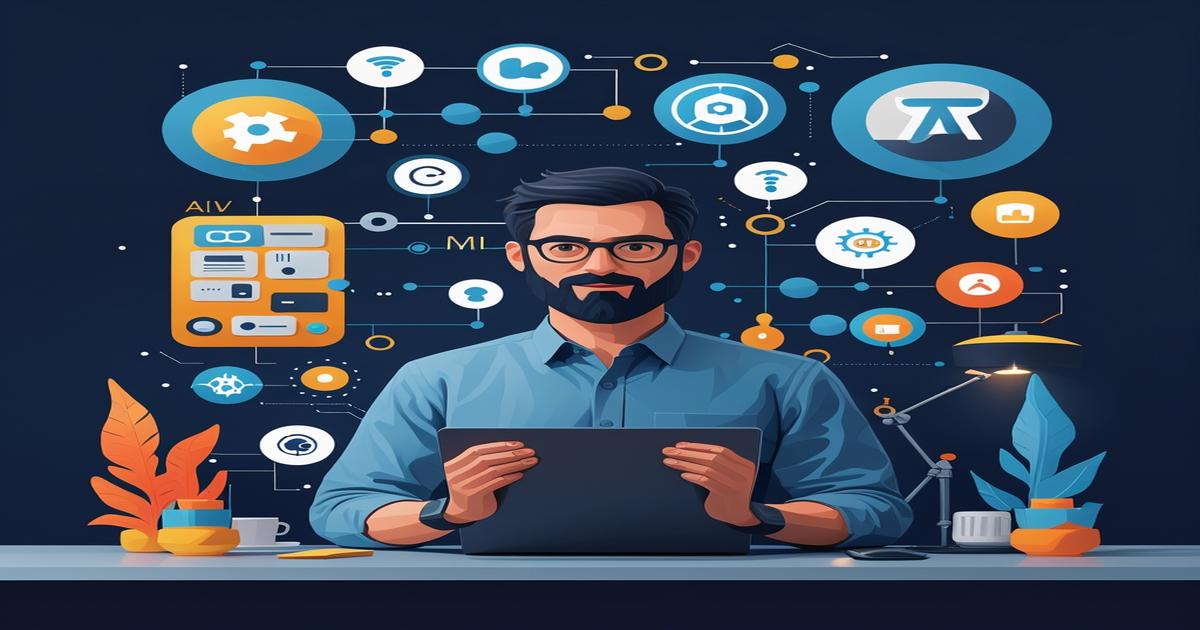 AI-generated image to illustrate the content of Future Stacked.