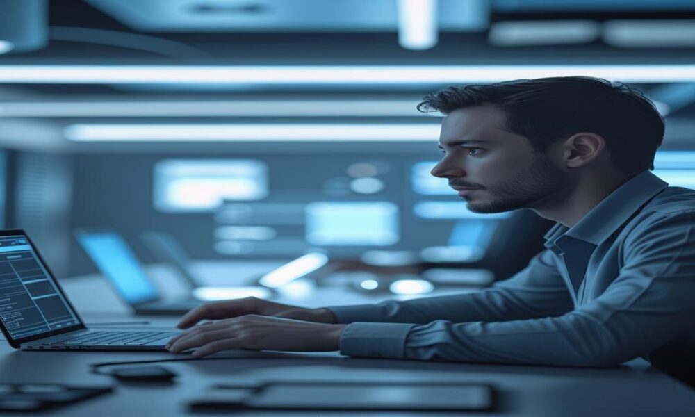 AI-generated image to illustrate the content of Future Stacked.