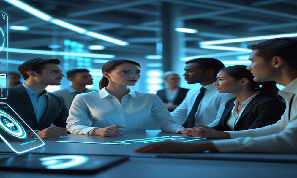 AI-generated image to illustrate the content of Future Stacked.