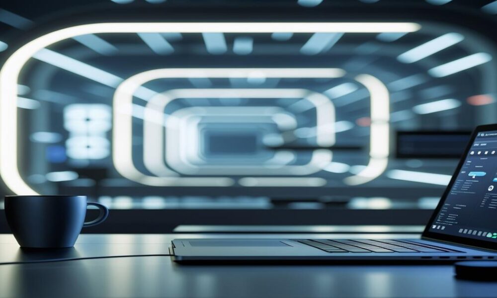 AI-generated image to illustrate the content of Future Stacked.