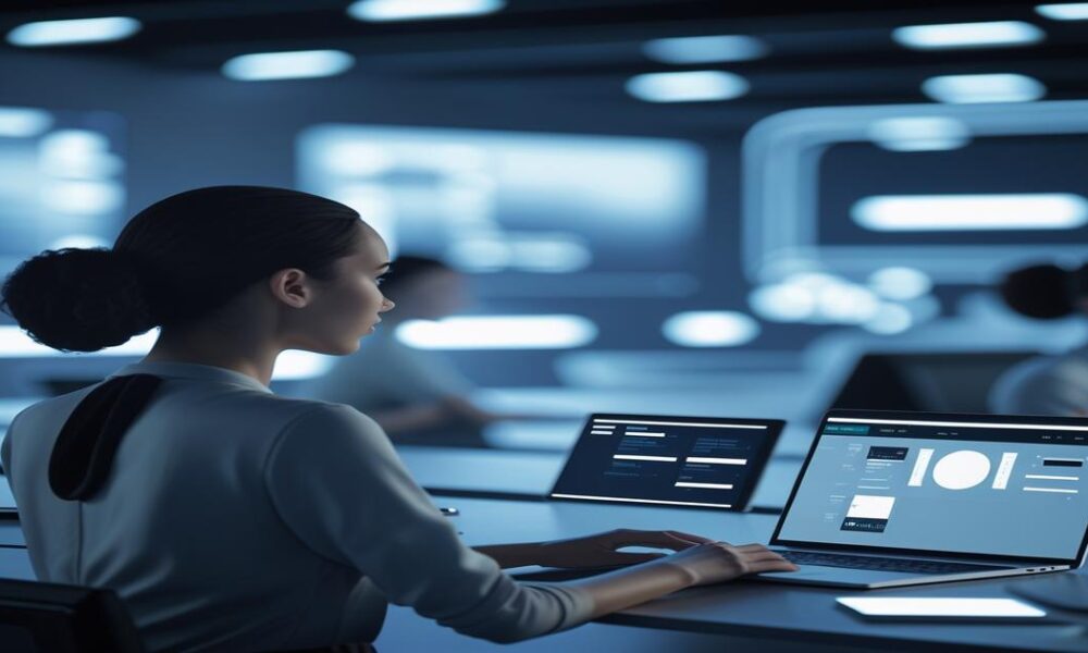 AI-generated image to illustrate the content of Future Stacked.