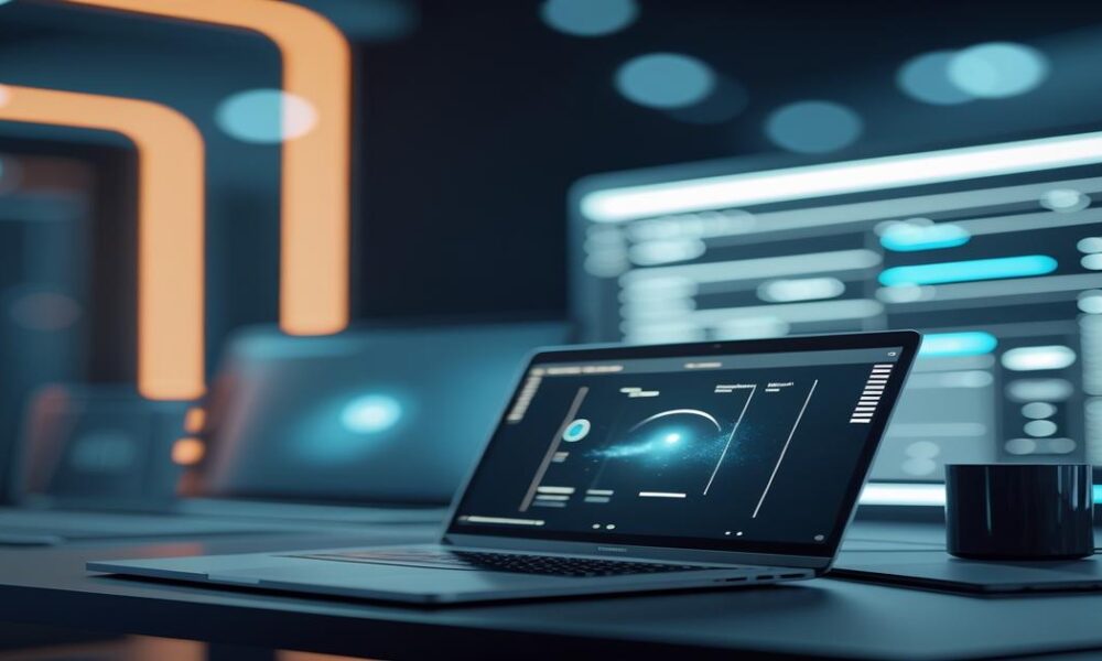 AI-generated image to illustrate the content of Future Stacked.