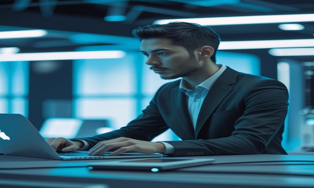 AI-generated image to illustrate the content of Future Stacked.