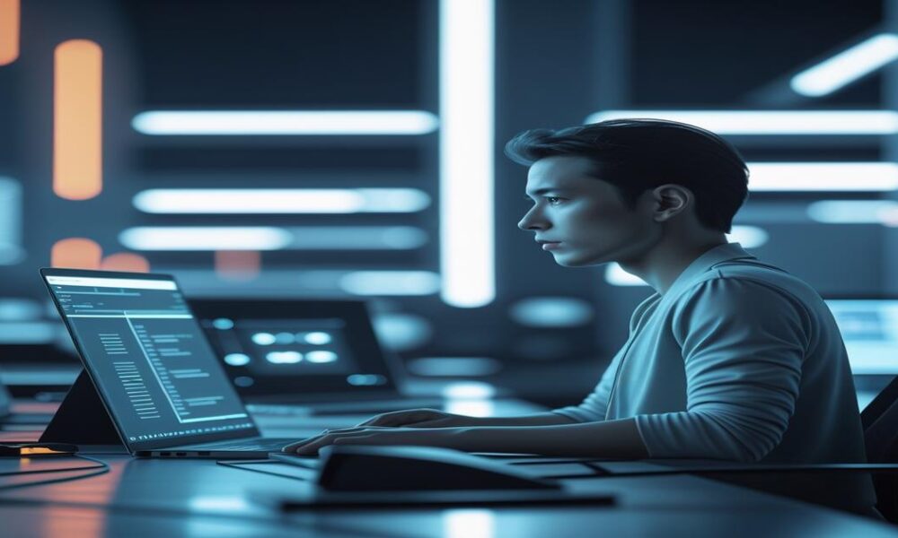 AI-generated image to illustrate the content of Future Stacked.